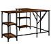 Scrivania Rovere Fumo 139x139x75 Cm In Legno Multistrato - Foto miniatura 2