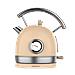 Bollitore ThermoSense 420 Beige Chiaro 2200W - Capacità 1,8L - Acciaio Inossidabile - Filtro anticalcare - Base con rotazione a 360º - Indicatore temperatura - Stile vintage - Foto miniatura 1
