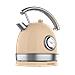 Bollitore ThermoSense 420 Beige Chiaro 2200W - Capacità 1,8L - Acciaio Inossidabile - Filtro anticalcare - Base con rotazione a 360º - Indicatore temperatura - Stile vintage - Foto miniatura 2