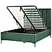 Letto Matrimoniale Con Contenitore Velluto Verde Scuro 140 X 200 Cm Sezanne - Foto miniatura 2