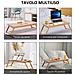 Tavolino da Letto per PC Pieghevole e Inclinabile con Cassetto 72x35x22-30 cm Colore Legno - Foto miniatura 4