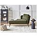 Chaise Longue Versione Destra Artheze Tessuto Verde Scuro - Foto miniatura 1