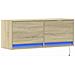 Mobile Tv A Parete Con Luci Led Rovere Sonoma 100x31x35 Cm - Foto miniatura 3