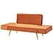 Divano Letto 2 Posti Saarela Velluto Arancione - Foto miniatura 4