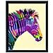 Zebra Pittura Numerata Colorata Con Pennello E Foglio Modello, Multicolore - Foto miniatura 1
