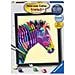 Zebra Pittura Numerata Colorata Con Pennello E Foglio Modello, Multicolore - Foto miniatura 3