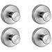 Ganci A Ventosa, Confezione Da 4 - Ganci A Ventosa Resistenti Per Cucina, Bagno Silver - Foto miniatura 1