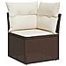 Set Divani Da Giardino 9pz Con Cuscini Marrone In Polyrattan - Foto miniatura 8