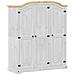 Armadio Corona Bianco 151,5x52x186 Cm In Legno Massello Di Pino - Foto miniatura 2
