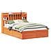 Letto Senza Materasso Marrone Cera 140x190 Cm In Legno Di Pino - Foto miniatura 2