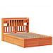 Letto Senza Materasso Marrone Cera 140x190 Cm In Legno Di Pino - Foto miniatura 3