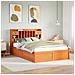 Letto Senza Materasso Marrone Cera 140x190 Cm In Legno Di Pino - Foto miniatura 1