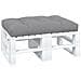 Cuscino Per Pallet Grigio 120x80x12 Cm In Tessuto - Foto miniatura 3