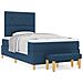 Letto con Box Spring con Materasso e Panchina Blu 120x190 cm Tessuto - Foto miniatura 4