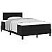 Letto con rete a molle e Materasso Nero 120x200 cm Tessuto - Foto miniatura 1
