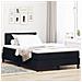 Letto con rete a molle e Materasso Nero 120x200 cm Tessuto - Foto miniatura 2