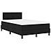 Letto con rete a molle e Materasso Nero 120x200 cm Tessuto - Foto miniatura 3