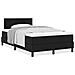 Letto con rete a molle e Materasso Nero 120x200 cm Tessuto - Foto miniatura 4