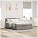 Pouf Letto con Materasso e LED Tortora 140x200 cm in Tessuto - Foto miniatura 6