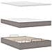 Pouf Letto con Materasso e LED Tortora 140x200 cm in Tessuto - Foto miniatura 9
