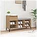 Mobile per scarpe rovere artigianale 102 x 36 x 60 cm - Foto miniatura 4