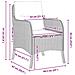 Set da Pranzo per Giardino con cuscino 5 pcs Beige Poly Rattan - Foto miniatura 7
