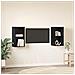 Mobile TV da Parete 2 pcs Rovere Nero 37 x 37 x 72 cm - Foto miniatura 4