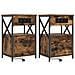 Armadio da Notte con cassetto 2 pcs Rovere fumo 40 x 31 x 60 cm - Foto miniatura 1