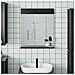 Specchio Bagno e Ripiano BERG Nero 60x12x70 cm Legno Massello - Foto miniatura 2
