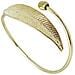 Bracciale Regolabile Placcato Oro Con Foglia E Pallina Su Base In Ottone - Foto miniatura 1