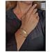 Bracciale Regolabile Placcato Oro Con Foglia E Pallina Su Base In Ottone - Foto miniatura 2