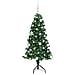 Albero di Natale Artificiale Angolare con 150 LED Verde 150 cm - Foto miniatura 3