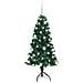 Albero di Natale Artificiale Angolare con 150 LED Verde 150 cm - Foto miniatura 4