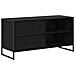 Mobile TV Rovere Nero 100 x 36 x 49,5 cm Legno multistrato - Foto miniatura 1