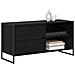 Mobile TV Rovere Nero 100 x 36 x 49,5 cm Legno multistrato - Foto miniatura 3