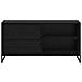 Mobile TV Rovere Nero 100 x 36 x 49,5 cm Legno multistrato - Foto miniatura 6