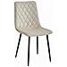 Sedia TURIN in velluto beige, design ergonomico x2 - Foto miniatura 2