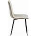 Sedia TURIN in velluto beige, design ergonomico x2 - Foto miniatura 4