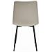Sedia TURIN in velluto beige, design ergonomico x2 - Foto miniatura 5