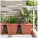 Vaso quadrato per fiori 24 pcs Rosso Mattone 43 x 43 x 33,5 cm - Foto miniatura 2