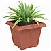 Vaso quadrato per fiori 24 pcs Rosso Mattone 43 x 43 x 33,5 cm - Foto miniatura 3