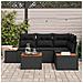 Set Divano da Giardino con cuscino 4 pcs Nero Polyrattan - Foto miniatura 3