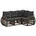 Set Divano da Giardino 4 pcs Grigio e Grigio Scuro polyrattan - Foto miniatura 1