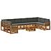 Set di divani da esterno con cuscino 8 pcs Naturale e Antracite - Foto miniatura 1