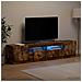 Mobile TV LED a 5 pezzi Rovere Fumo Legno ingegnerizzato - Foto miniatura 4