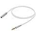Cavo Audio Jack 3.5mm Maschio-femmina Aux Universale 1m Bianco - Foto miniatura 5