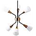 Lampadario A 6 Punti Luce In Metallo Bianco / oro Aroyo Vi - Foto miniatura 11