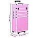 Valigia Trolley Per Cosmetici Alluminio Rosa - Foto miniatura 3
