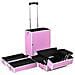 Valigia Trolley Per Cosmetici Alluminio Rosa - Foto miniatura 10
