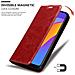Custodia Compatibile Con Honor 8a In Rosso Mela - Coperchio Protettiva Con Chiusura Magnetica, Funzione Stand E Tasca Per Le Carte - Foto miniatura 3